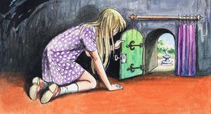 The Tiny Doorway: Alice in Wonderland 06 art by Philip Mendoza