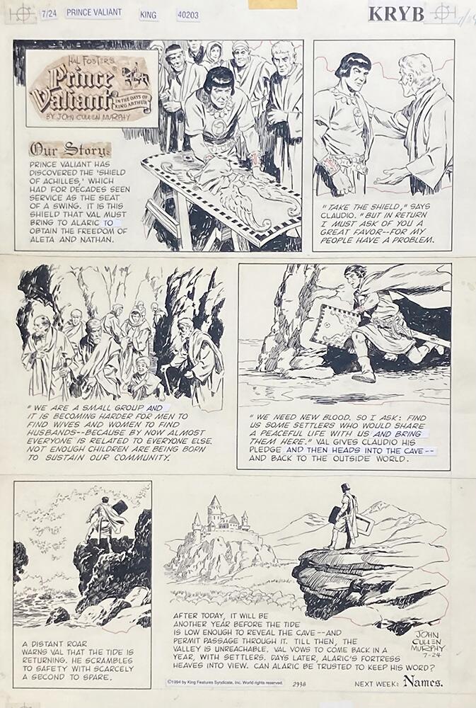 Prince Valiant & The Shield of Achilles art by John Cullen Murphy