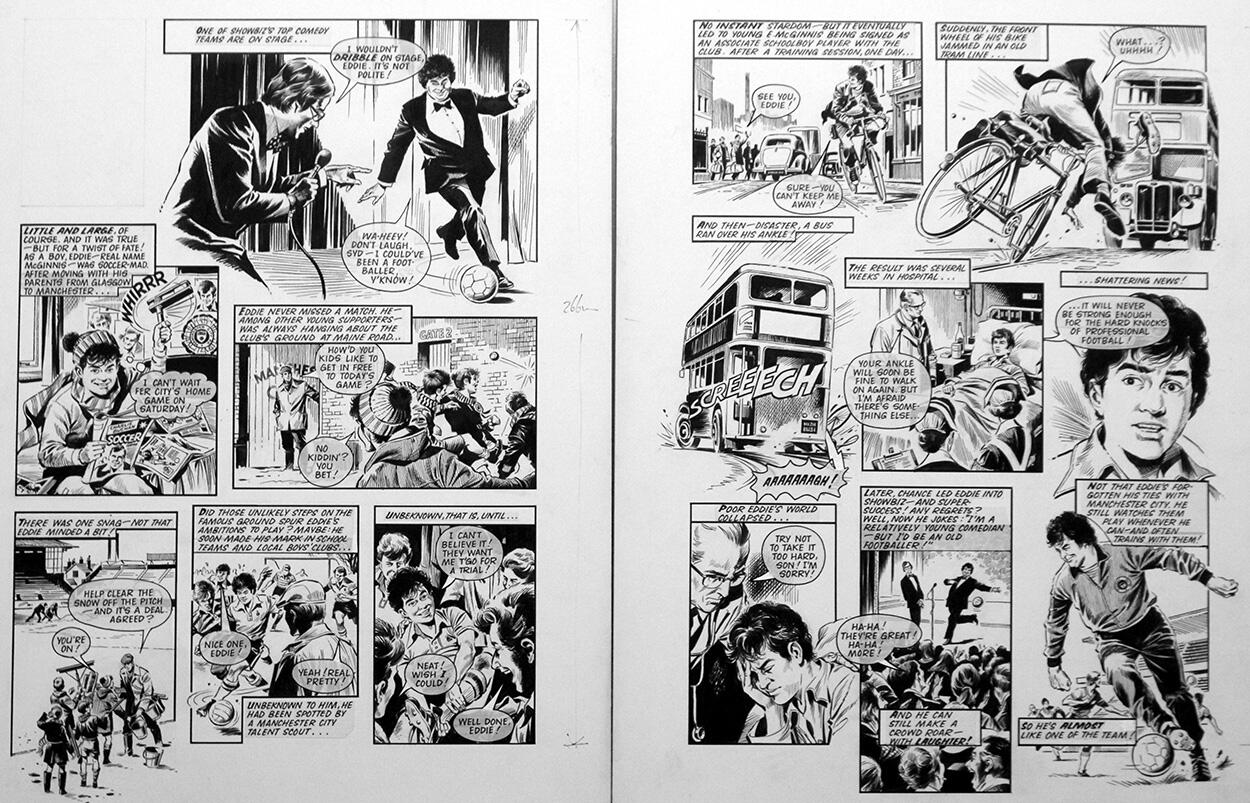 Little & Large (TWO pages) art by Mike Noble