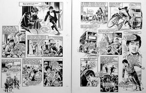 Little & Large (TWO pages) art by Mike Noble