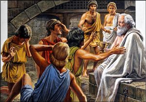 The Death of Socrates art by Roger Payne