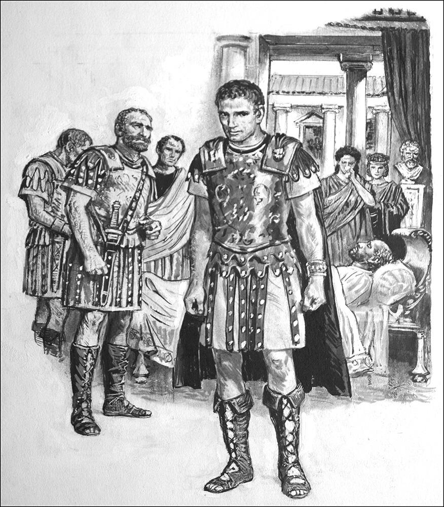 Tiberius and Caligula art by Ken Petts