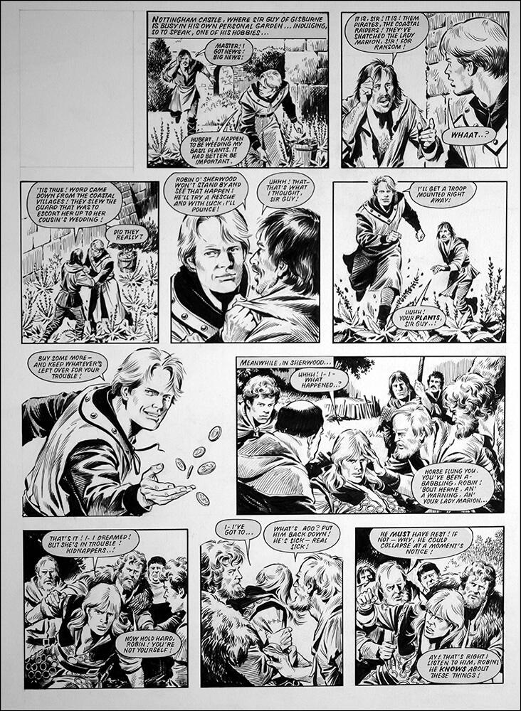 Robin of Sherwood: Down With Em Lads (TWO pages) art by Mike Noble