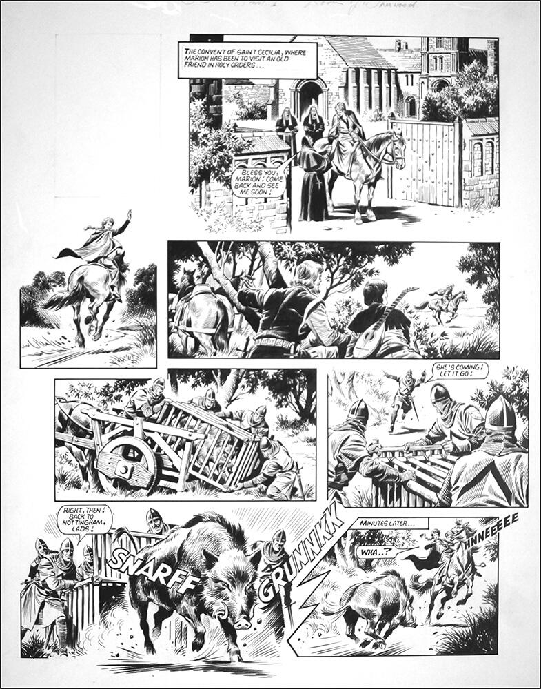 Robin of Sherwood: Marion in Peril (TWO pages) art by Mike Noble