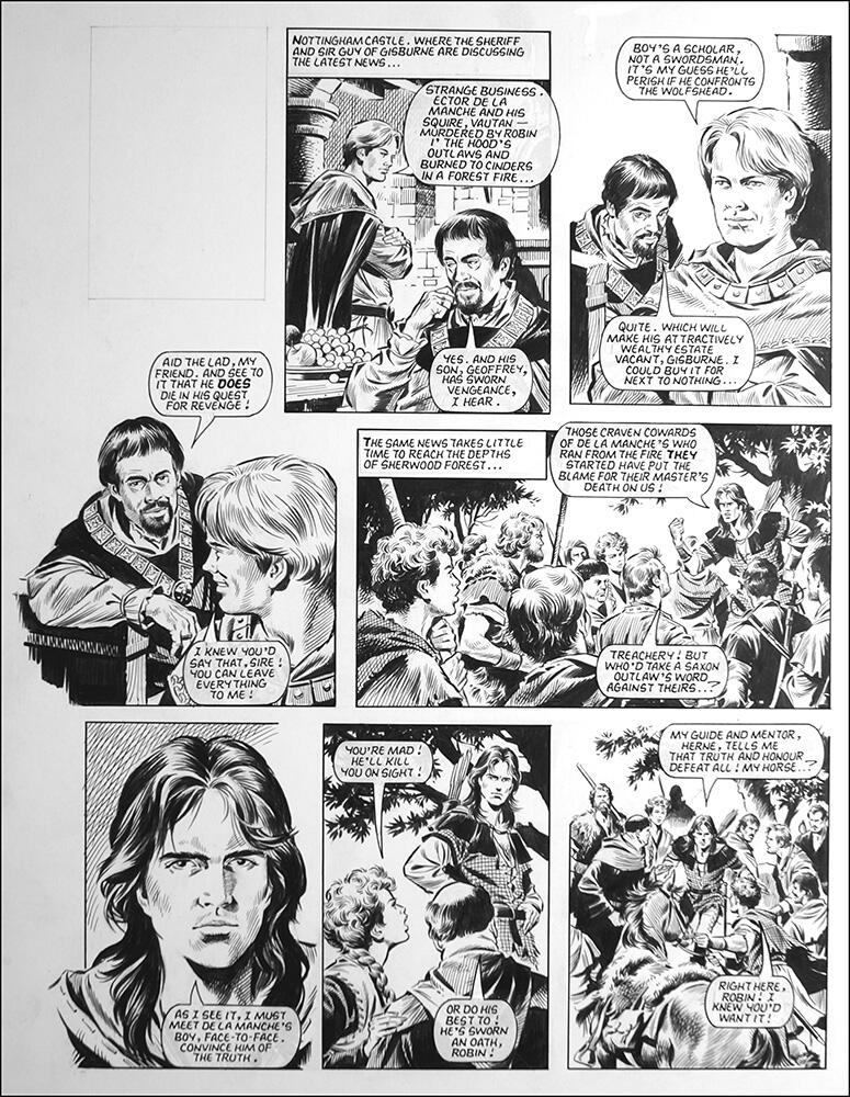 Robin of Sherwood - Nottingham Castle (TWO pages) art by Mike Noble