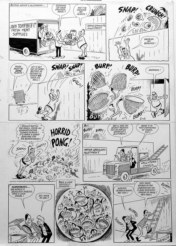 Beastenders - Day of the Triffids (TWO pages) art by Reg Parlett