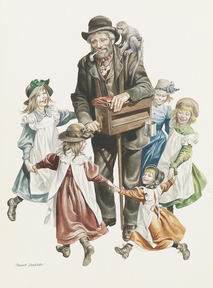 Organ Grinder art by Ron Embleton