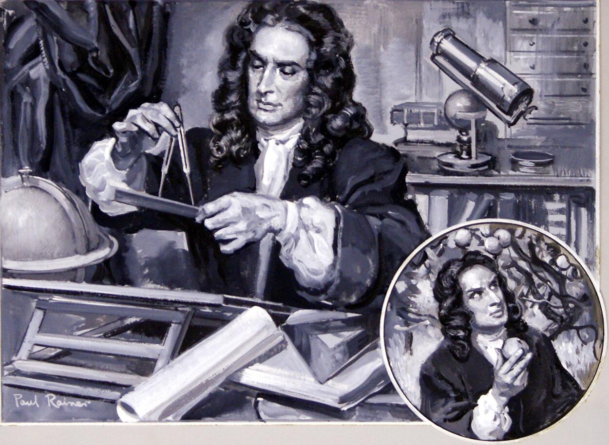 Sir Isaac Newton - The Genius of Grantham art by Paul Rainer