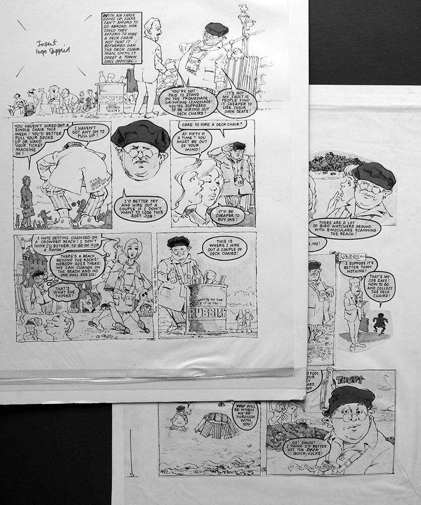 Benny Hill - Beach Life (TWO pages) art by Arthur Ranson
