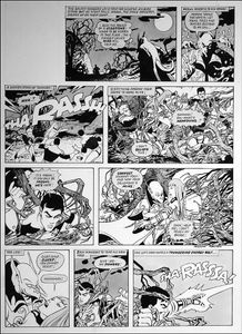 Galaxy Rangers: Thundering Energy Bolt (TWO pages) art by Arthur Ranson