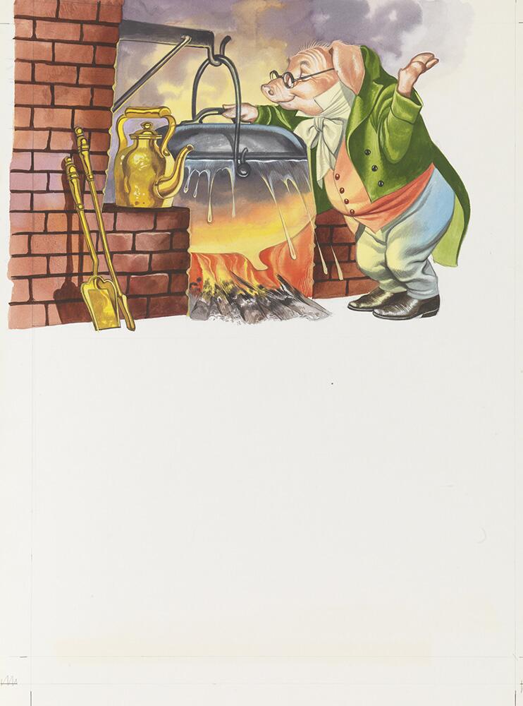 Three Little Pigs - Pot Boiling Over art by Ron Embleton