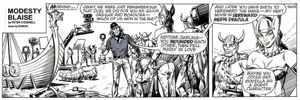 Modesty Blaise daily strip #9605 - Caesar and Boadicea art by Enric Badia Romero