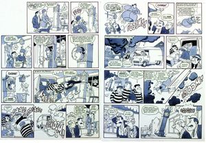 Inspector Gadget from 'Look In' 5  (TWO pages) art by Bill Titcombe