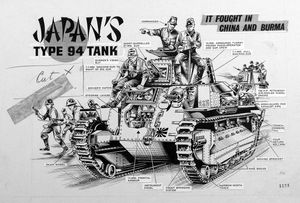 Japan Type 94 Tank art by Peter Sarson