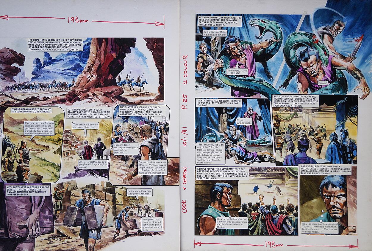 The Serpent of Death from 'War of The Zolts' (TWO pages) art by Gerry Wood