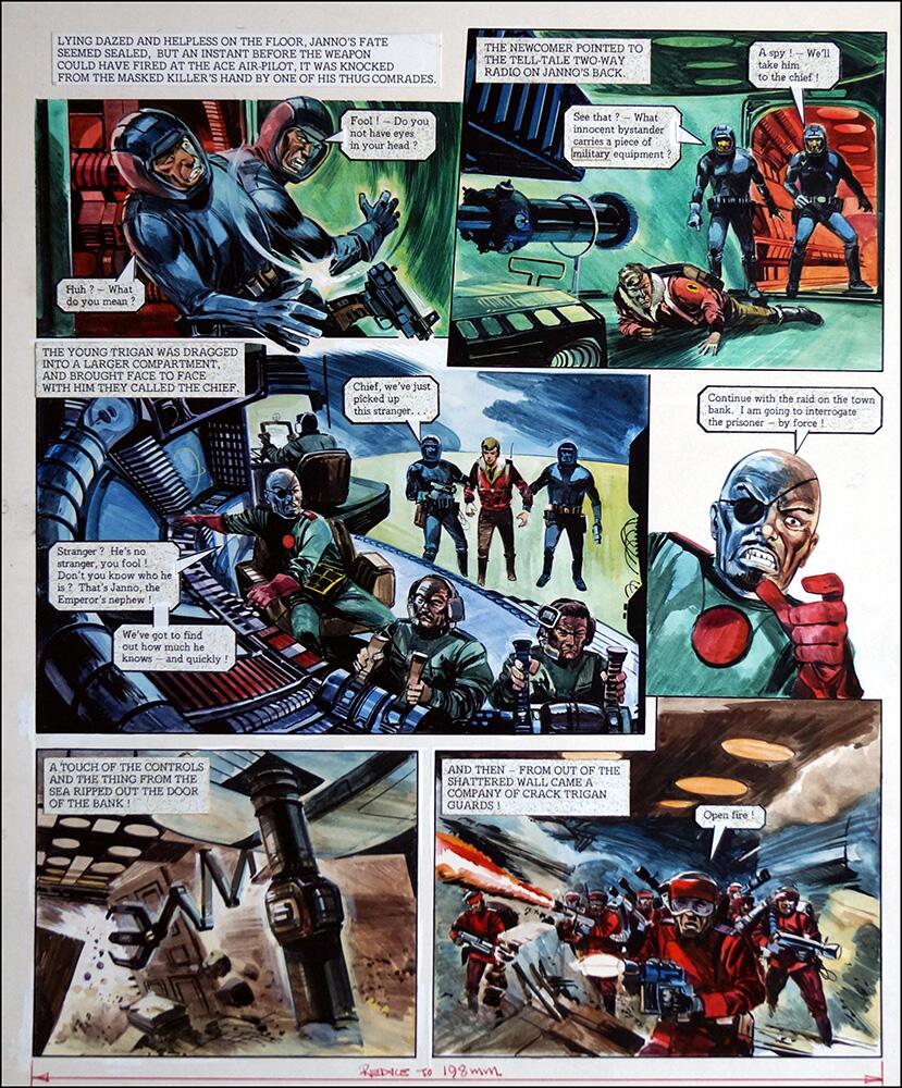 Trigan Empire: End Story (TWO pages) art by Gerry Wood