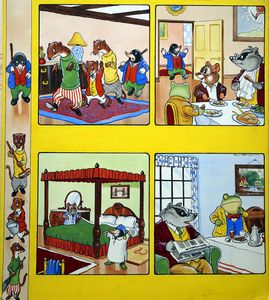 The Wind In The Willows: Mole Rounds Up The Weasels art by Peter Woolcock