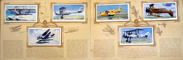 Complete Set of 50 Aircraft of The Royal Air Force Cigarette cards in album (1938) by Various