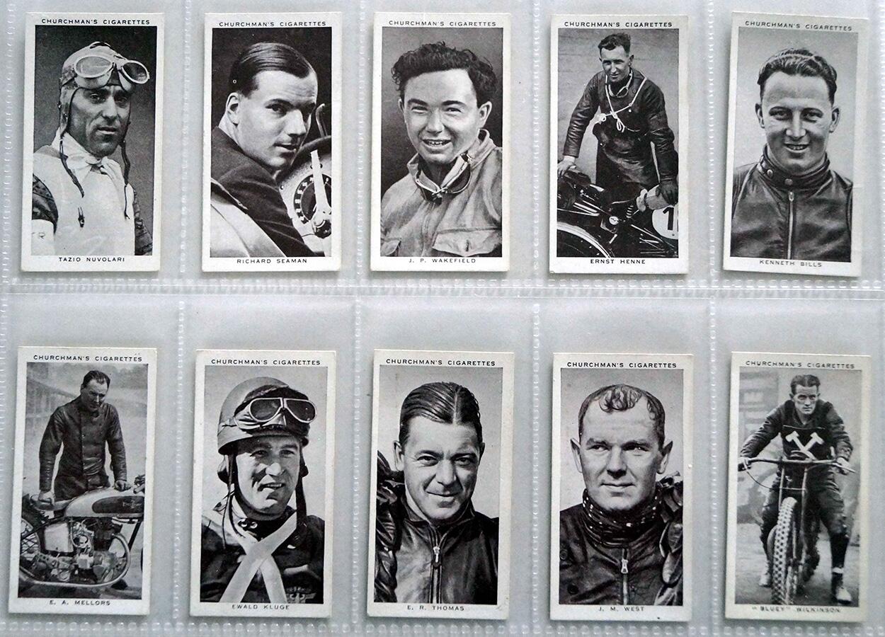 Full Set of 50 Cigarette Cards: Kings of Speed (1939) by Various