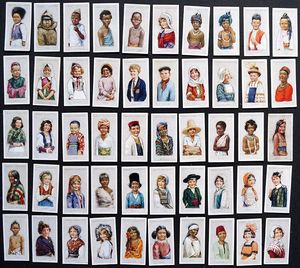 Complete Set of 50 'Children Of All Nations' Ogden's Pop-Up Cigarette Cards (1925)