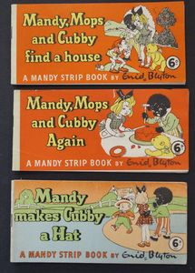 Set of 3 Mandy Comic Strip Children's Books (1952) by Enid Blyton