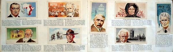 Complete Set of 50 Famous People 1869 - 1969 Cigarette cards in album (1969) by Various