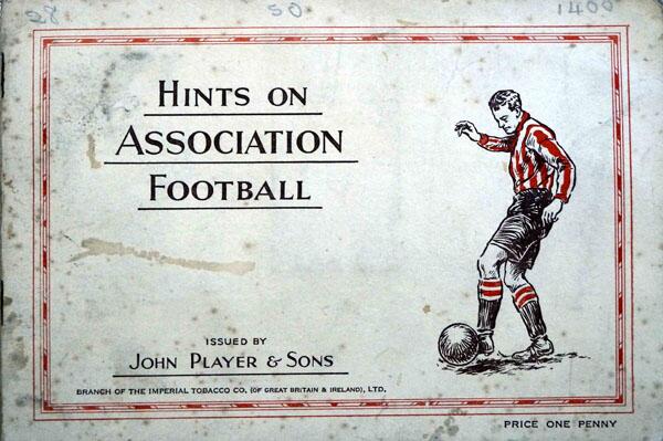 Album cover, Complete Set of 50 Hints On Association Football Cigarette cards in album (1934)