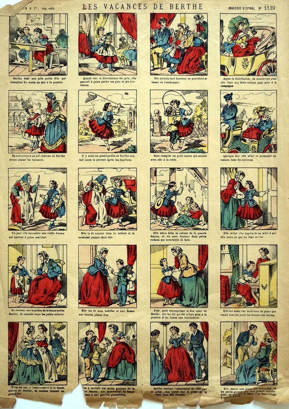 Imagerie d’Epinal Les Vacances de Berthe by unknown