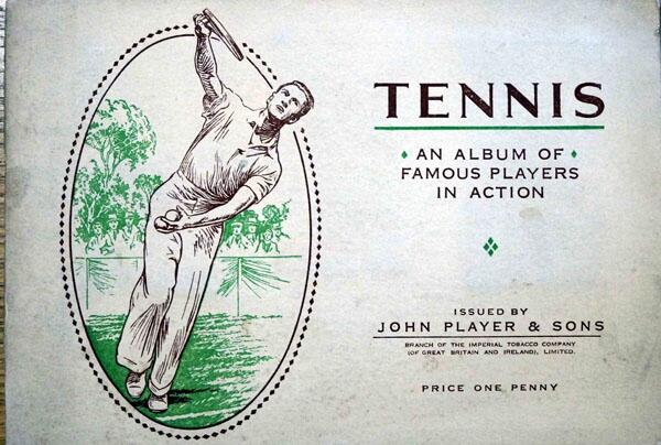 Album cover, Complete Set of 50 Famous Tennis Players in Action Cigarette cards in album (1936)