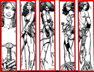 Moon & Stars 5 Bookmarks (Red Sonja) by Barry Windsor Smith