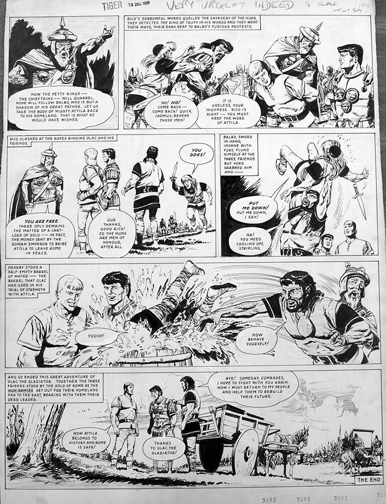 Olac the Gladiator December 1959 2 art by Don Lawrence