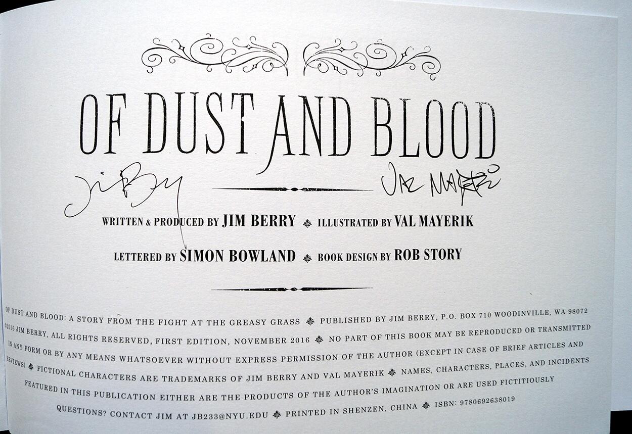 signatures, Of Dust and Blood: A Story from the Fight at the Greasy Grass