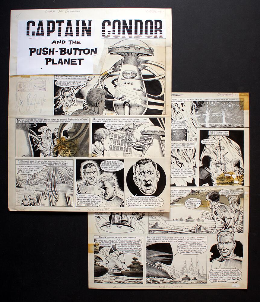 Captain Condor & The Push-Button Planet 071262 (TWO pages) art by Brian Lewis