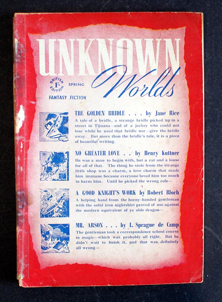 Unknown Worlds (UK Edition): Spring 1949 by Jane Rice, Henry Kuttner, Robert Bloch, L. Sprague de Camp