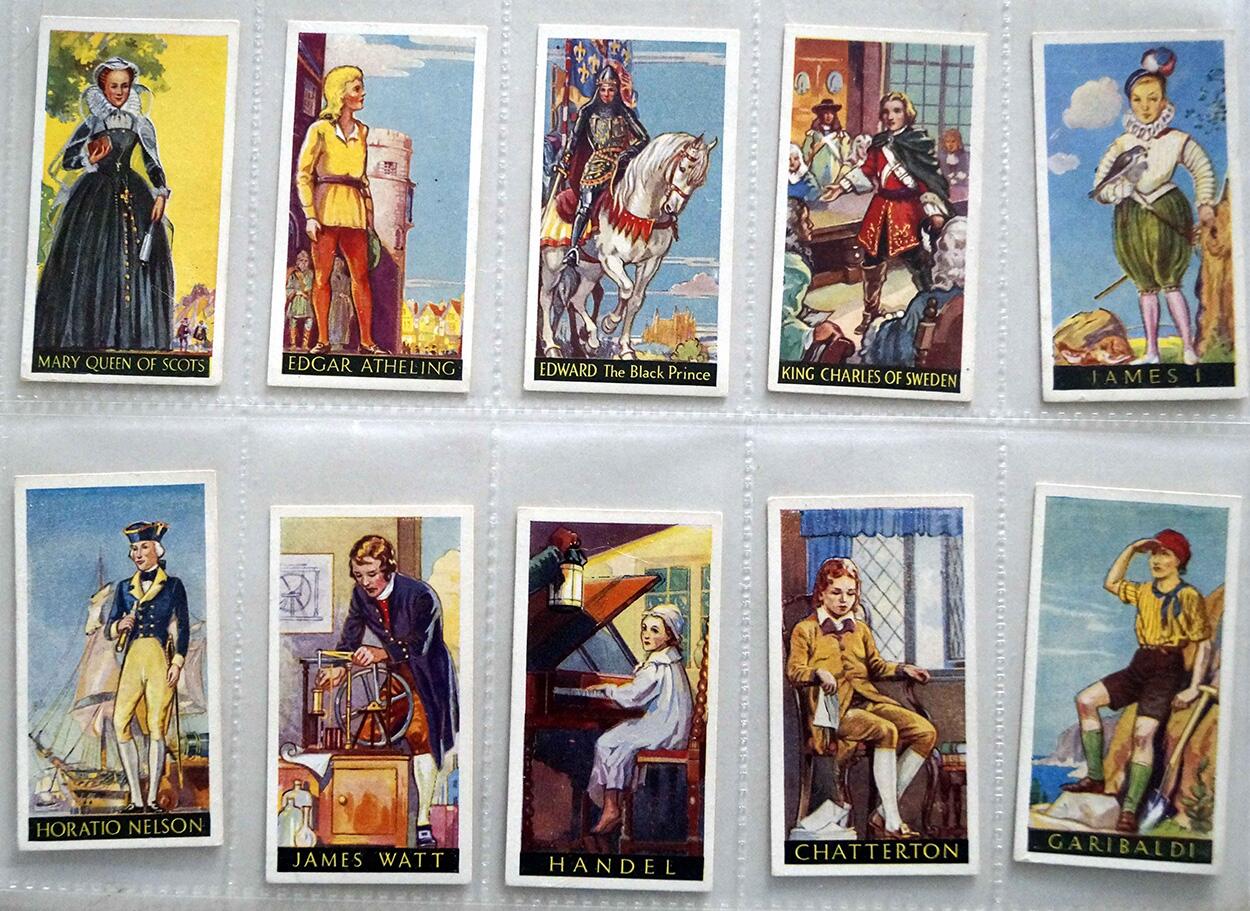 Full Set of 50 Cigarette Cards: Famous Minors (1936) by Various