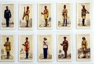 Full Set of 50 Cigarette Cards: Military Uniforms of the British Empire Overseas (1938) by Various