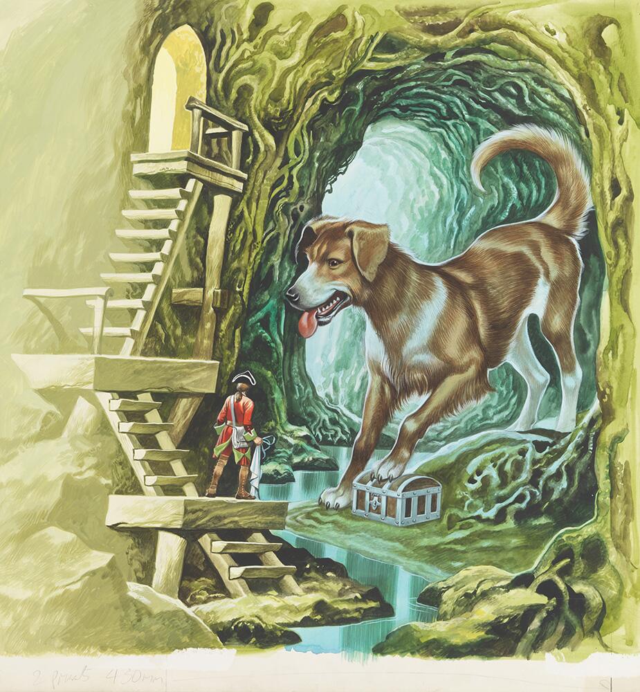The Tinder Box: Giant Hound art by Ron Embleton