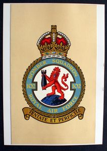 R.A.F. Badge: Bomber Squadron 102 art by 20th Century unidentified artist