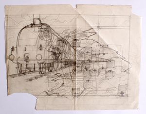Train Across Britain art by Leslie Ashwell Wood
