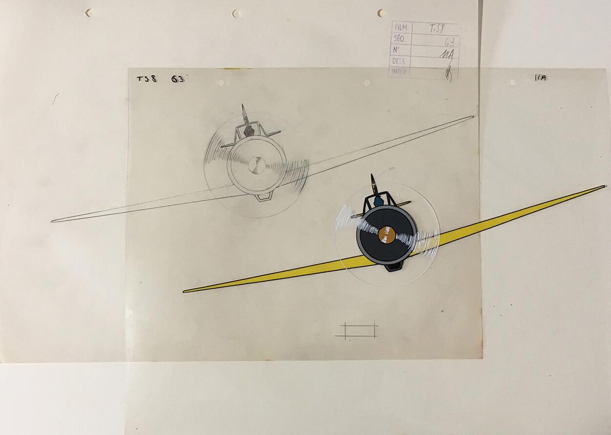 Original graphite production drawing (included) art by Belvision Studio (after Hergé)