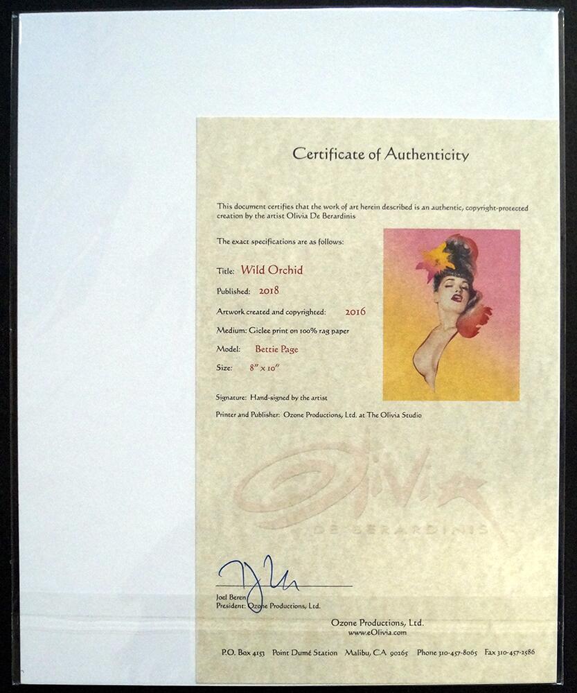 Bettie Page: Wild Orchid art by Olivia (de Berardinis) (Signed)