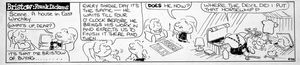 Bristow daily newspaper strip: Trunk art by Frank Dickens