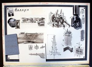 Hardy's Drawing Board: 'Drilling For Oil' art by Wilf Hardy