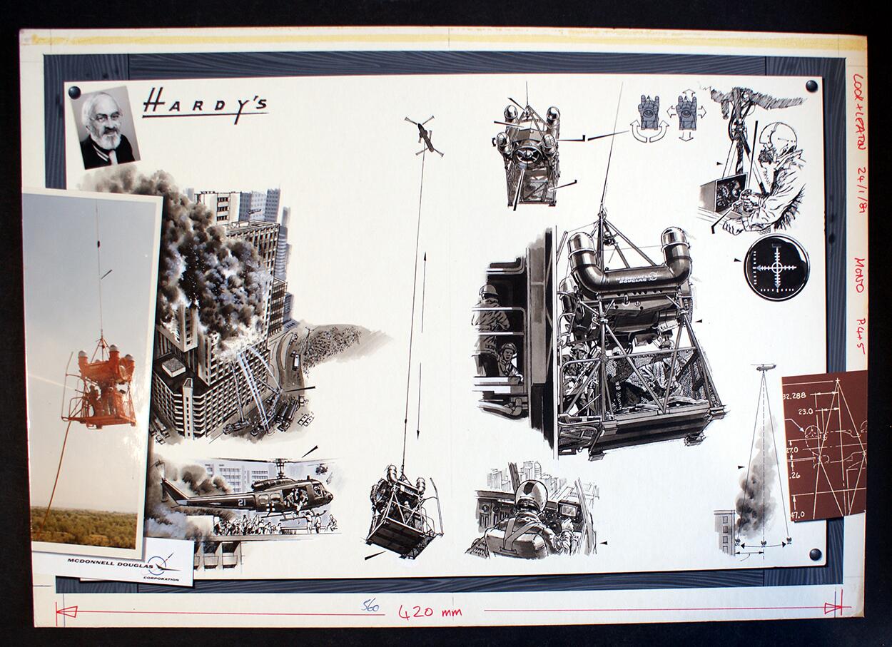 Hardy's Drawing Board: 'SMS' art by Wilf Hardy