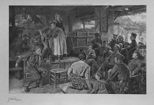 Somewhere in France - A Concert Behind the Lines (Artist's Proof) art by Fortunino Matania
