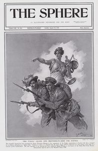 'Pro Italia' Allies and Brothers-in-Arms for Justice (original cover page The Sphere 1915) art by Fo