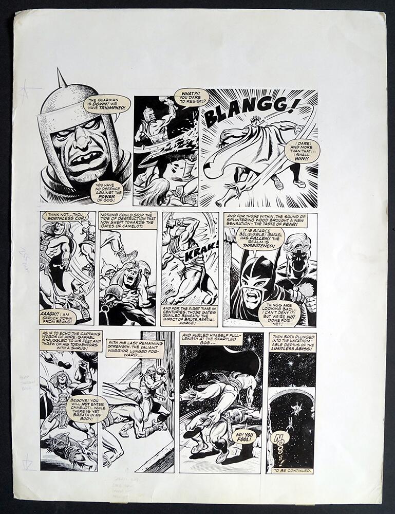 Black Knight: Gafael Topples Gog art by Paul Neary and John Stokes