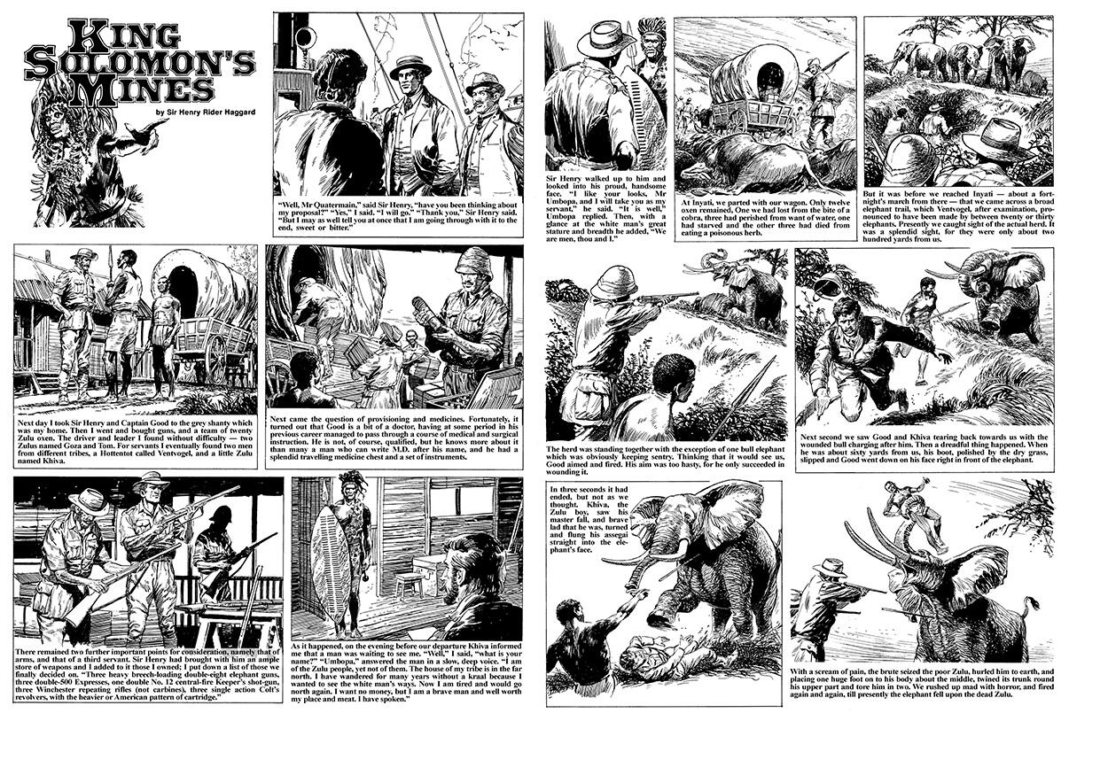 King Solomon's Mines Pages 5 and 6 (two pages) art by Bill Baker
