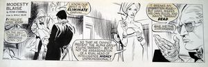 Modesty Blaise daily strip 6440 art by Neville Colvin