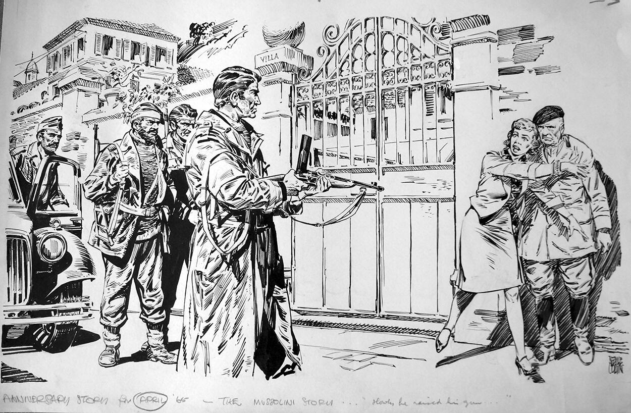 The Mussolini Story art by Neville Colvin